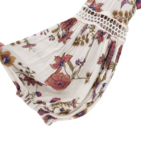 FREE PEOPLE Just the Two of Us Tunic Swing Top Floral Oversized SMAL - Picture 3 of 6